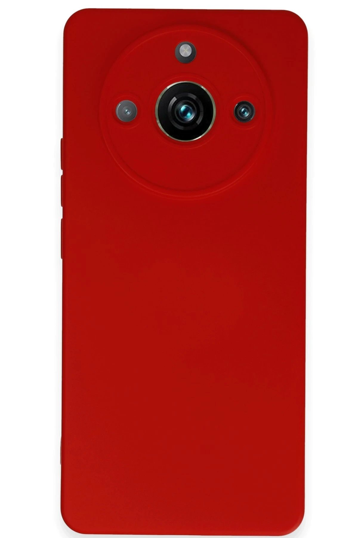 Realme 11 Pro Kılıf Nano içi Kadife Silikon - Kırmızı-(5796)