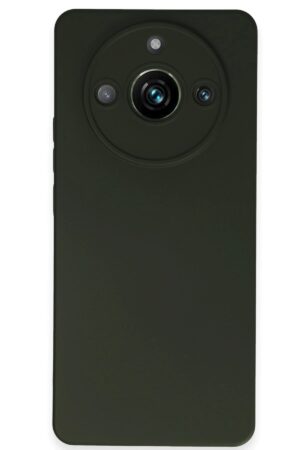 Realme 11 Pro Kılıf Nano içi Kadife Silikon - Koyu Yeşil-(5796)