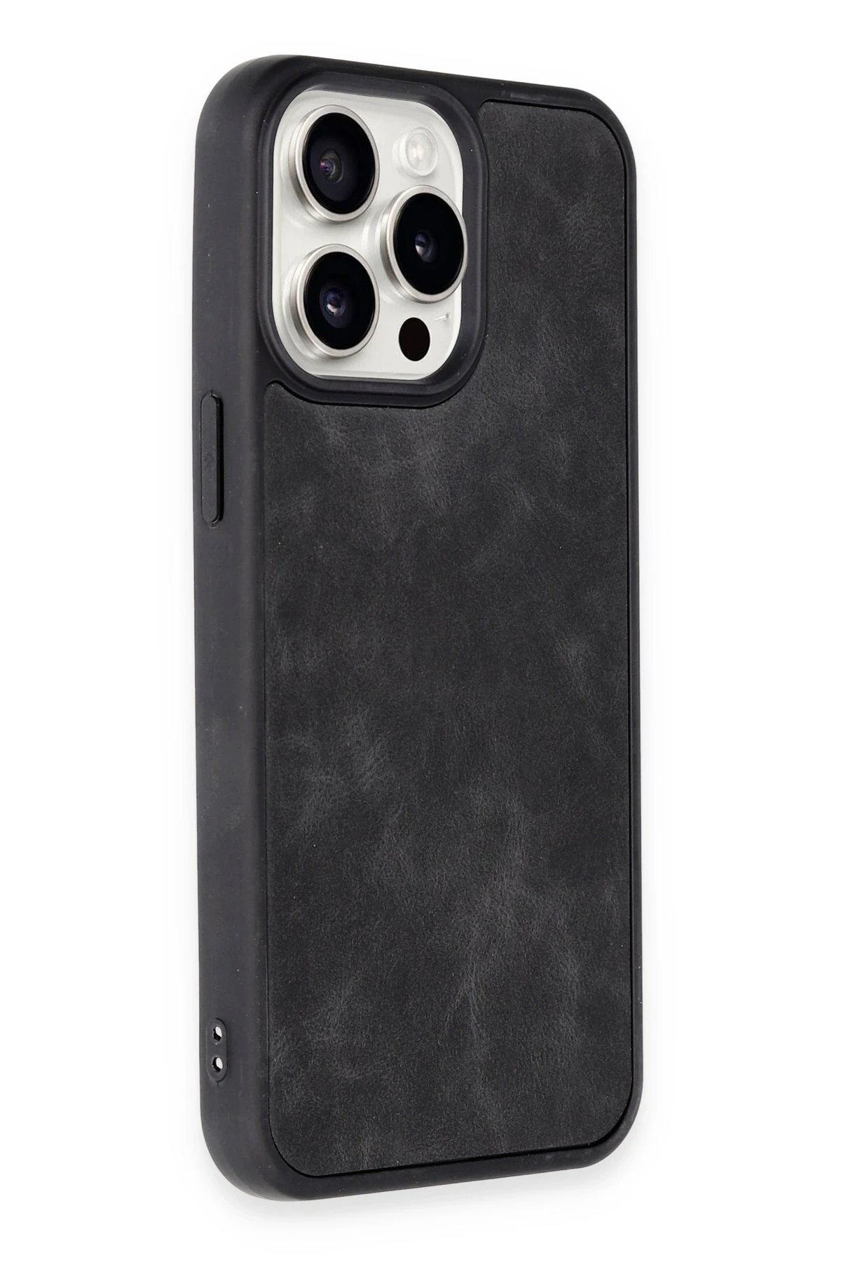 iPhone 14 Pro Max Kılıf Aras Deri Kapak - Siyah-(5796) - Görsel 2