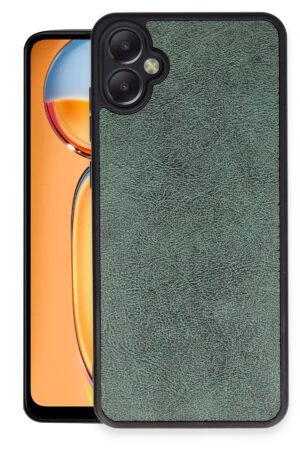 Samsung Galaxy A05 Kılıf Aras Deri Kapak - Koyu Yeşil-(5796)