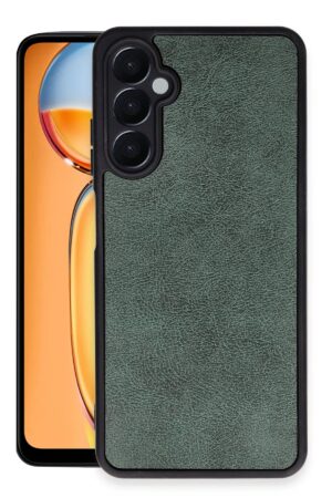 Samsung Galaxy A25 5G Kılıf Aras Deri Kapak - Koyu Yeşil-(5796)