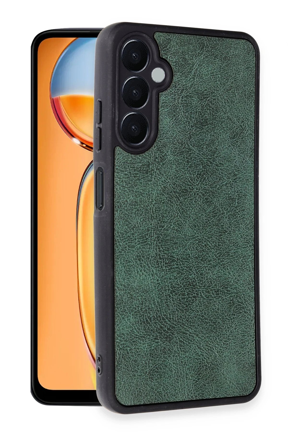 Samsung Galaxy A55 5G Kılıf Aras Deri Kapak - Koyu Yeşil-(5796) - Görsel 2