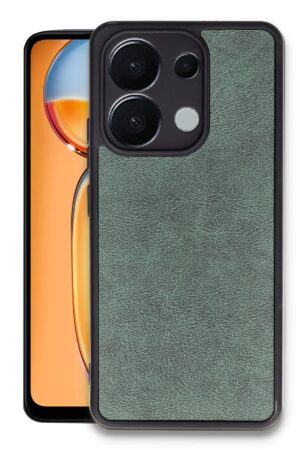 Xiaomi Redmi Note 13 Pro 4G Kılıf Aras Deri Kapak - Koyu Yeşil-(5796)