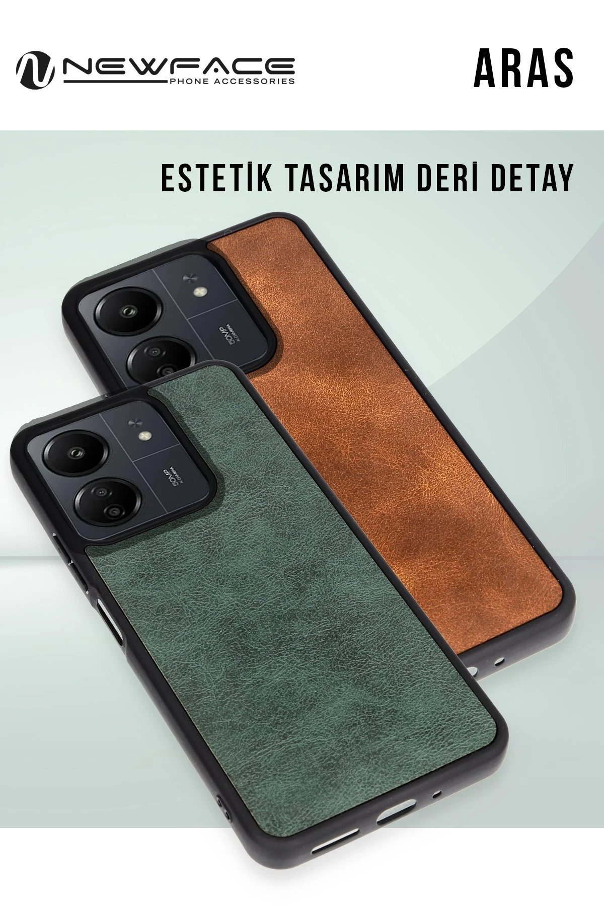Samsung Galaxy M15 Kılıf Aras Deri Kapak - Kırmızı-(5796) - Görsel 3