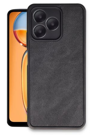 Realme Note 50 4G Kılıf Aras Deri Kapak - Siyah-(5796)