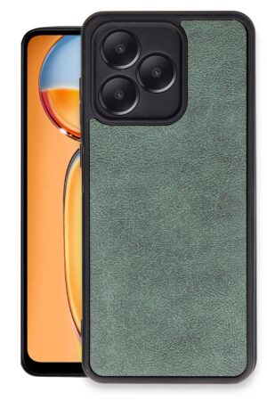 Realme Note 50 4G Kılıf Aras Deri Kapak - Koyu Yeşil-(5796)