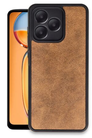 Realme Note 50 4G Kılıf Aras Deri Kapak - Taba-(5796)