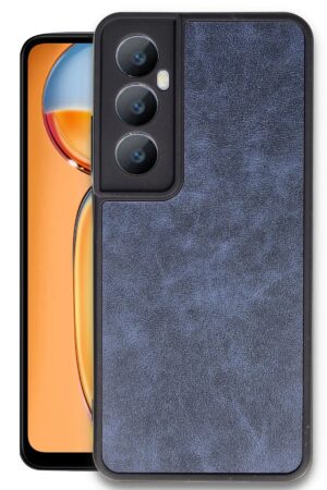 Realme C65 Kılıf Aras Deri Kapak - Lacivert-(5796)