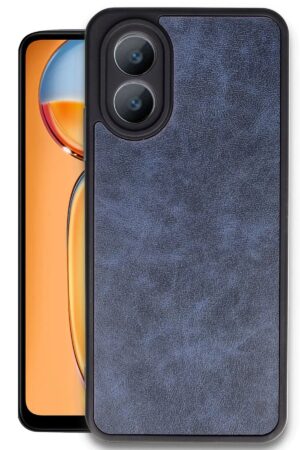 Oppo A38 Kılıf Aras Deri Kapak - Lacivert-(5796)