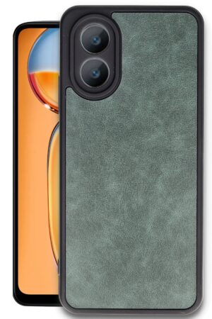 Oppo A38 Kılıf Aras Deri Kapak - Koyu Yeşil-(5796)