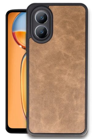 Oppo A38 Kılıf Aras Deri Kapak - Taba-(5796)