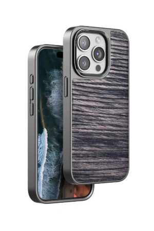 iPhone 14 Pro Wave Kapak - Kahverengi-(5796)