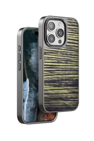 iPhone 14 Pro Max Wave Kapak - Koyu Kahve-(5796)