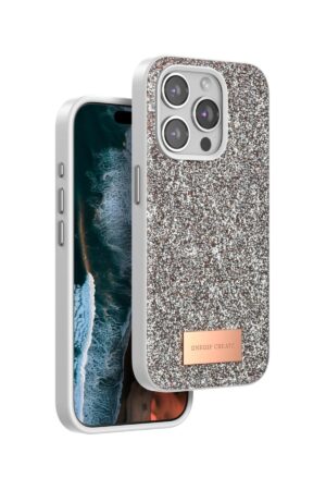 iPhone 14 Pro Bright Simli Kapak - Gold-(5796)