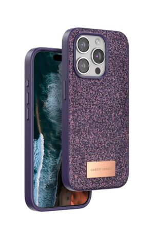 iPhone 14 Pro Max Bright Simli Kapak - Derin Mor-(5796)