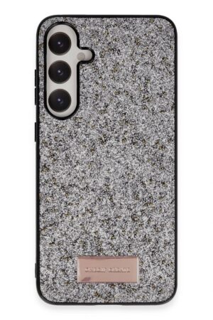 Samsung Galaxy A55 5G Bright Simli Kapak - Gümüş-(5796)