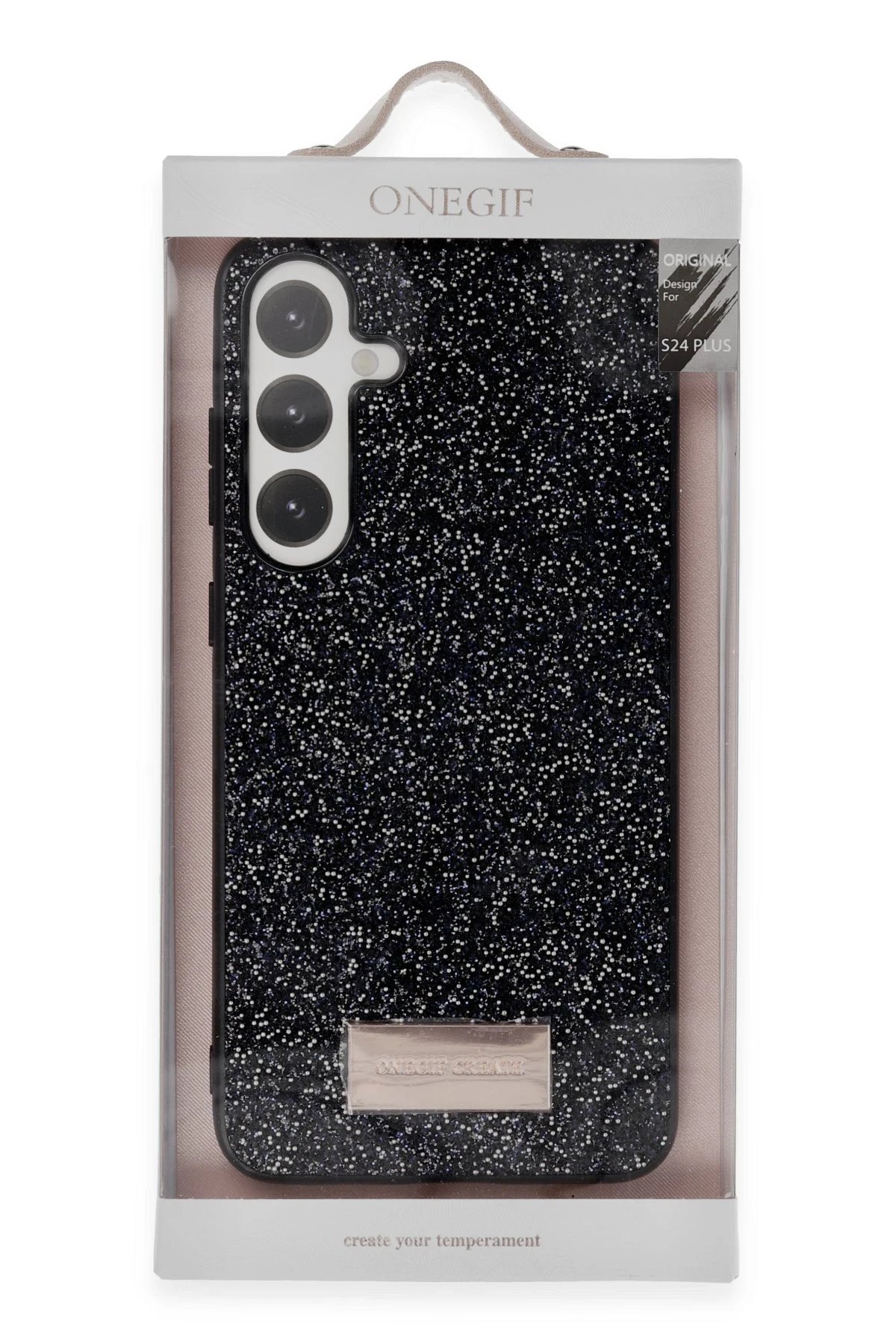 Samsung Galaxy A34 5G Bright Simli Kapak - Pembe-(5796) - Görsel 3