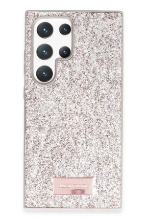 Samsung Galaxy S23 Ultra Bright Simli Kapak - Gold-(5796)