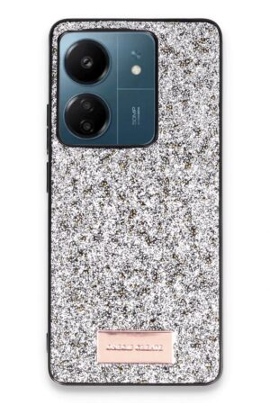 Xiaomi Redmi 13C Bright Simli Kapak - Gümüş-(5796)