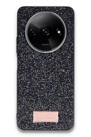 Xiaomi Redmi A3 4G Bright Simli Kapak - Siyah-(5796)