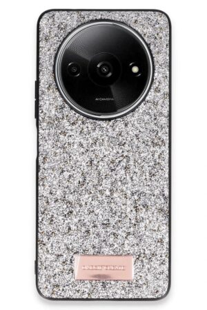 Xiaomi Redmi A3 4G Bright Simli Kapak - Gümüş-(5796)