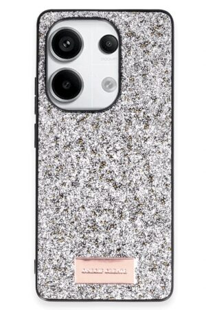 Xiaomi Redmi Note 13 Pro 4G Bright Simli Kapak - Gümüş-(5796)