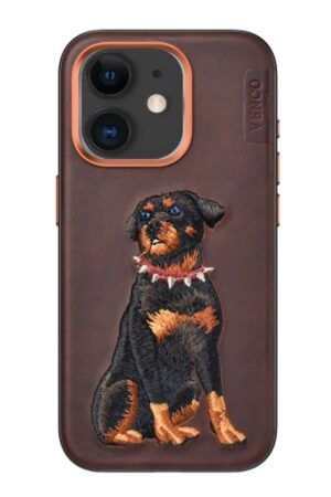 iPhone 11 Perma Desenli Kapak - Koyu Kahve-(5796)