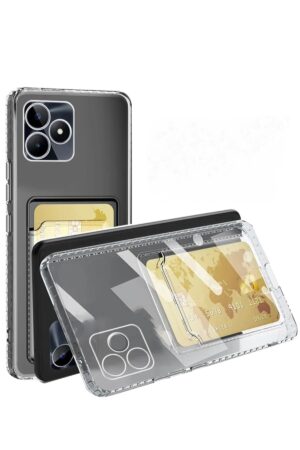Realme Note 50 4G Kılıf Kart Şeffaf Silikon - Şeffaf-(5796)