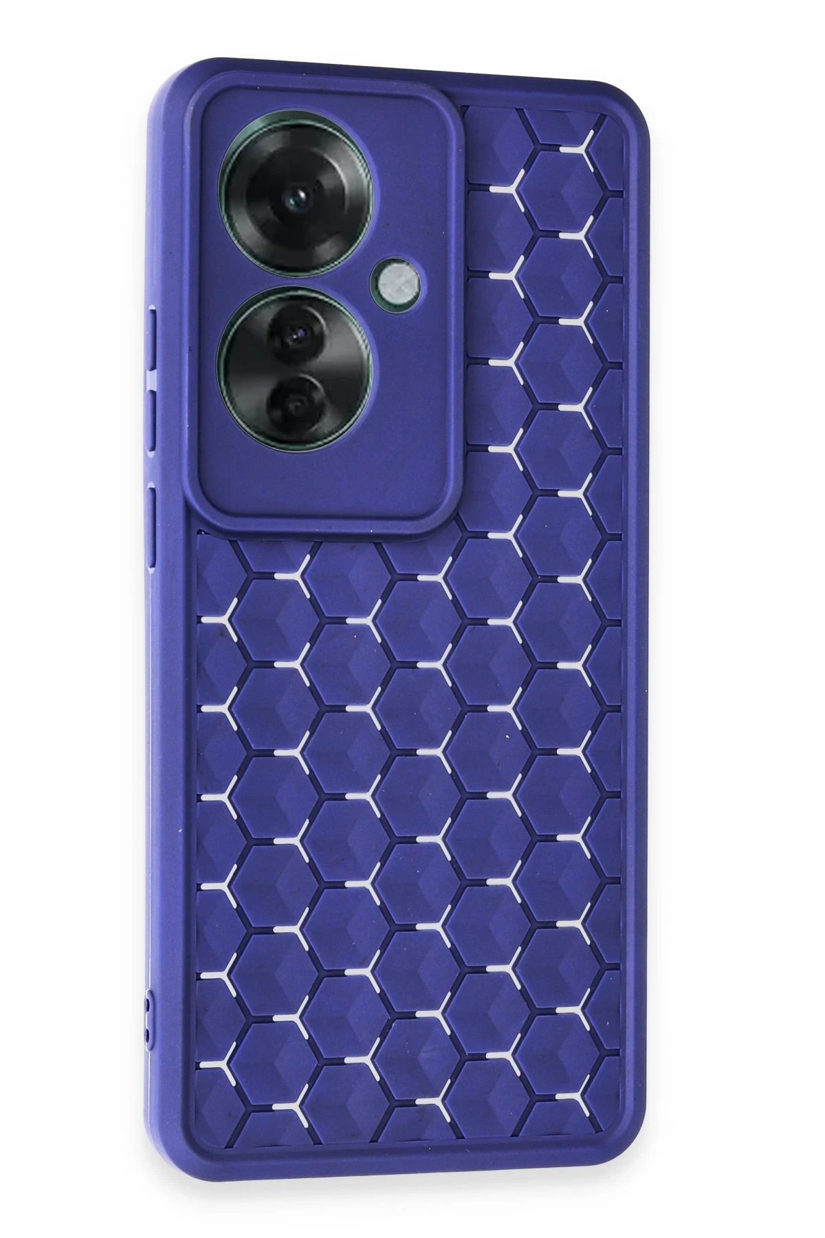 Oppo Reno 11F Kılıf Petek Silikon Kapak - Lacivert-(5796) - Görsel 2