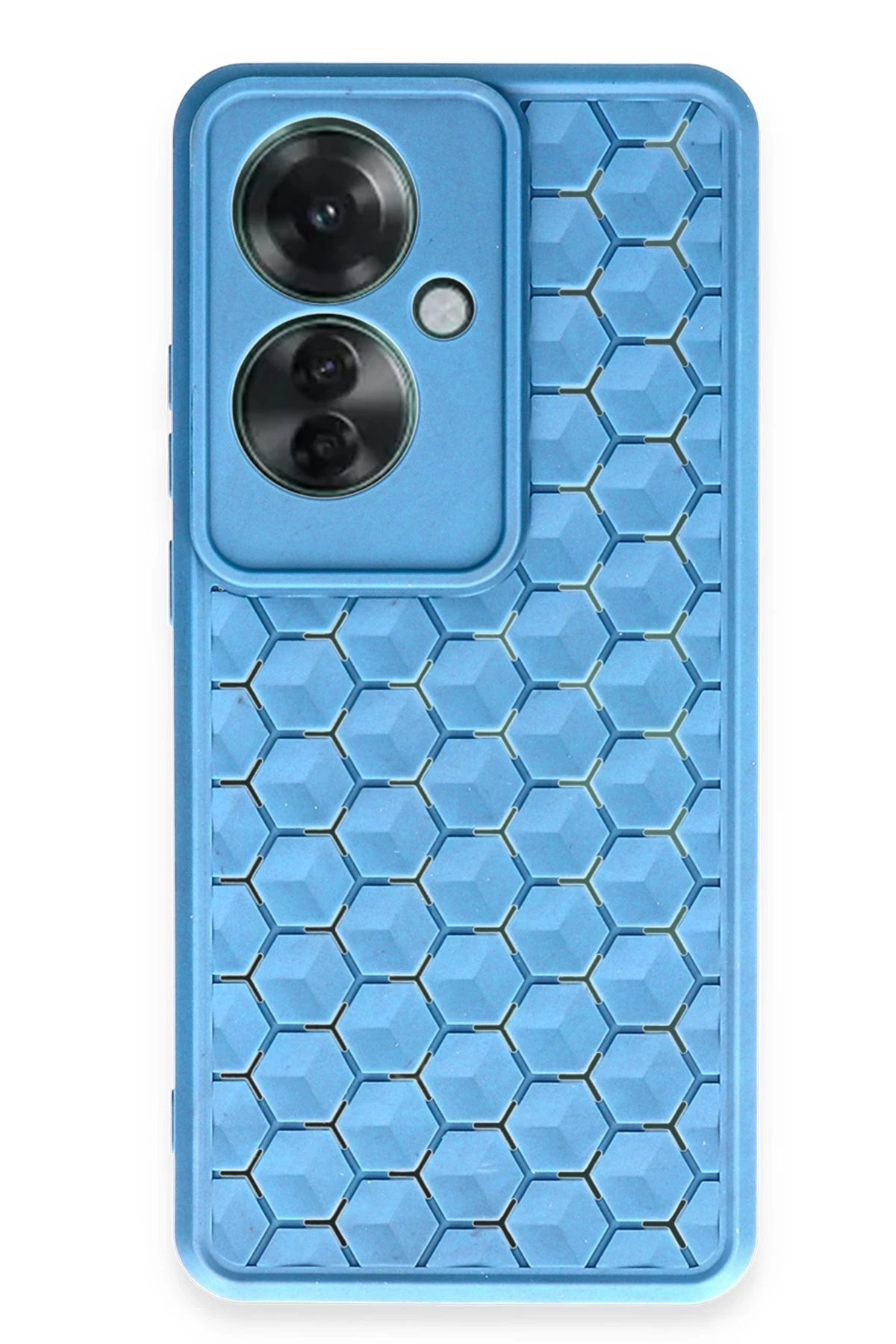 Oppo Reno 11F Kılıf Petek Silikon Kapak - Mavi-(5796)