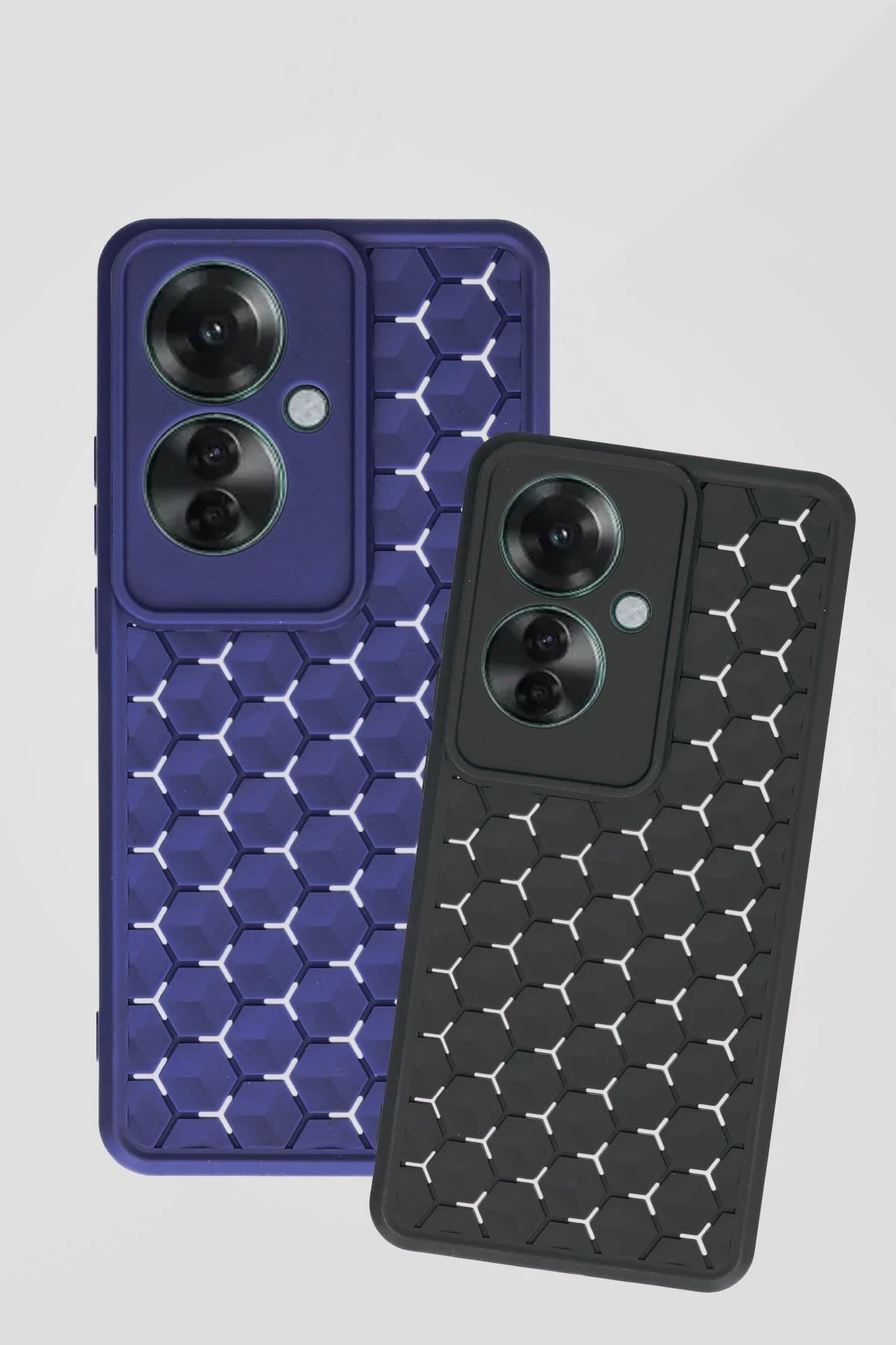 Oppo Reno 11F Kılıf Petek Silikon Kapak - Kırmızı-(5796) - Görsel 2