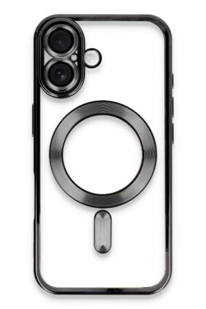 iPhone 16 Kılıf Kross Magneticsafe Kapak - Siyah-(5796)