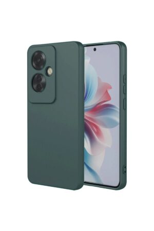 Oppo Reno 11F Kılıf First Silikon - Koyu Yeşil-(5796)