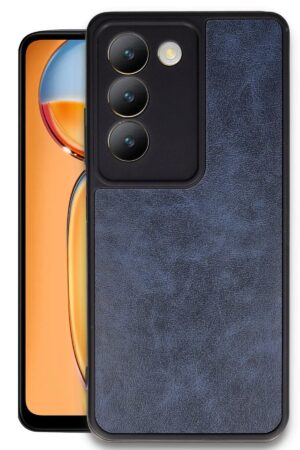 Vivo V30 Lite 4G Kılıf Aras Deri Kapak - Lacivert-(5796)