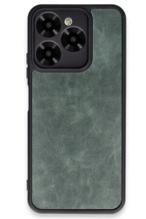 General Mobile Era 50 Kılıf Aras Deri Kapak - Koyu Yeşil-(5796)