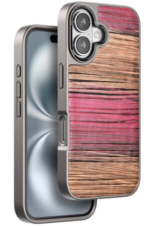 iPhone 16 Wave Kapak - Pembe-(5796)