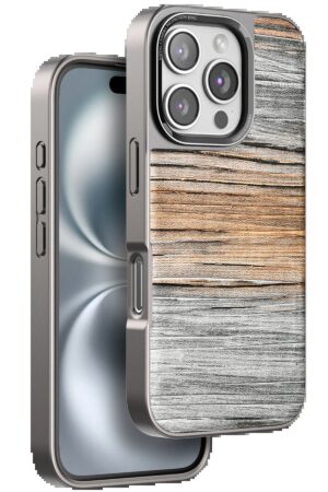 iPhone 16 Pro Wave Kapak - Sarı-(5796)