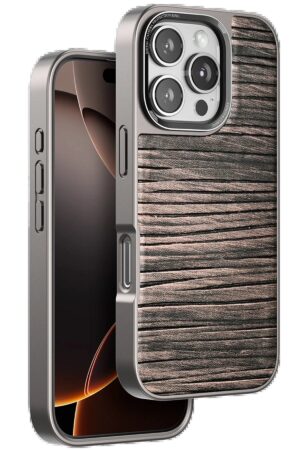 iPhone 16 Pro Wave Kapak - Kahverengi-(5796)