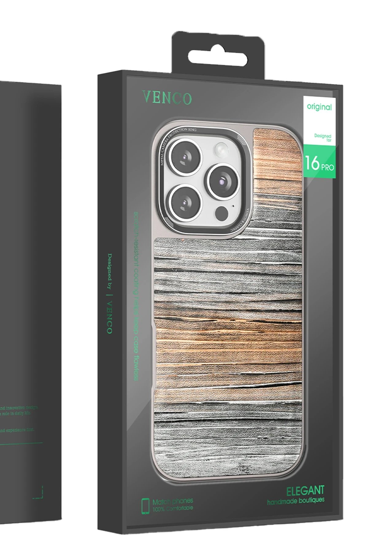 iPhone 16 Pro Wave Kapak - Kahverengi-(5796) - Görsel 4