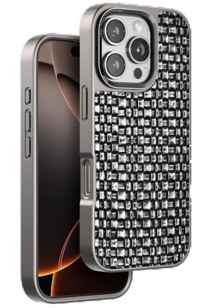 iPhone 16 Pro Max Brand Kapak - Gümüş-(5796)