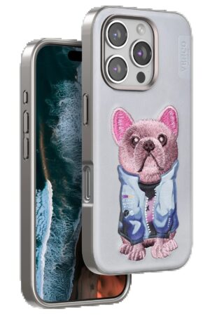 iPhone 16 Pro Cute Desenli Kapak - Kahverengi-(5796)
