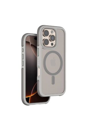 iPhone 16 Pro Orbit Magsafe Kapak - Titan Gri-(5796)