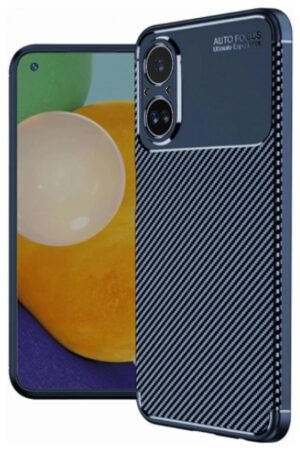 Realme 12 Lite Kılıf Auto Focus Karbon Kapak - Lacivert-(5796)