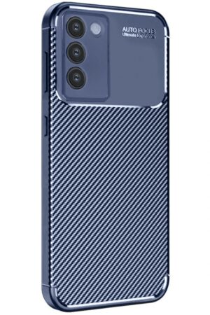 Vivo V30 Lite 4G Kılıf Auto Focus Karbon Kapak - Lacivert-(5796)