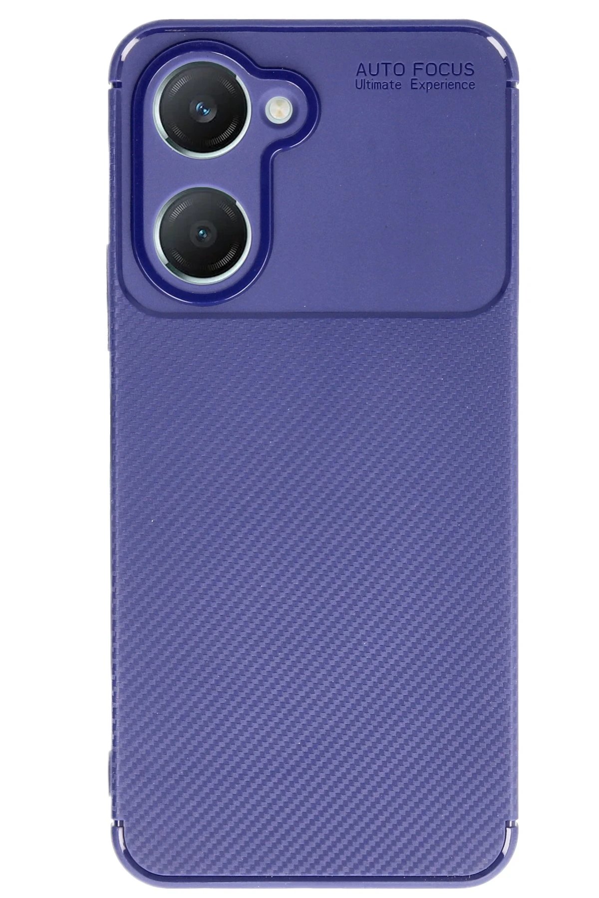 Vivo Y18 Kılıf Auto Focus Karbon Kapak - Lacivert-(5796)