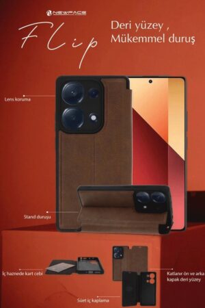 Samsung Galaxy A35 5G Kılıf Flip Cover - Kırmızı-(5796)