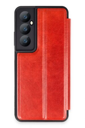Realme C65 Kılıf Flip Cover - Kırmızı-(5796)