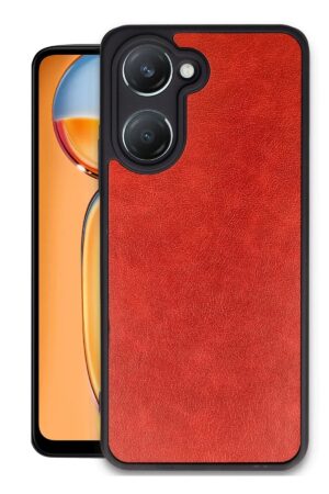 Vivo Y18 Kılıf Aras Deri Kapak - Kırmızı-(5796)