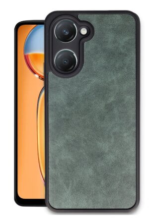 Vivo Y18 Kılıf Aras Deri Kapak - Koyu Yeşil-(5796)