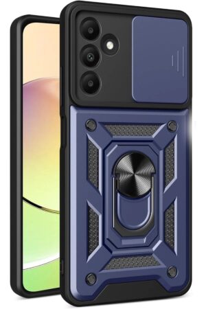 Samsung Galaxy M15 Kılıf Pars Lens Yüzüklü Silikon - Lacivert-(5796)